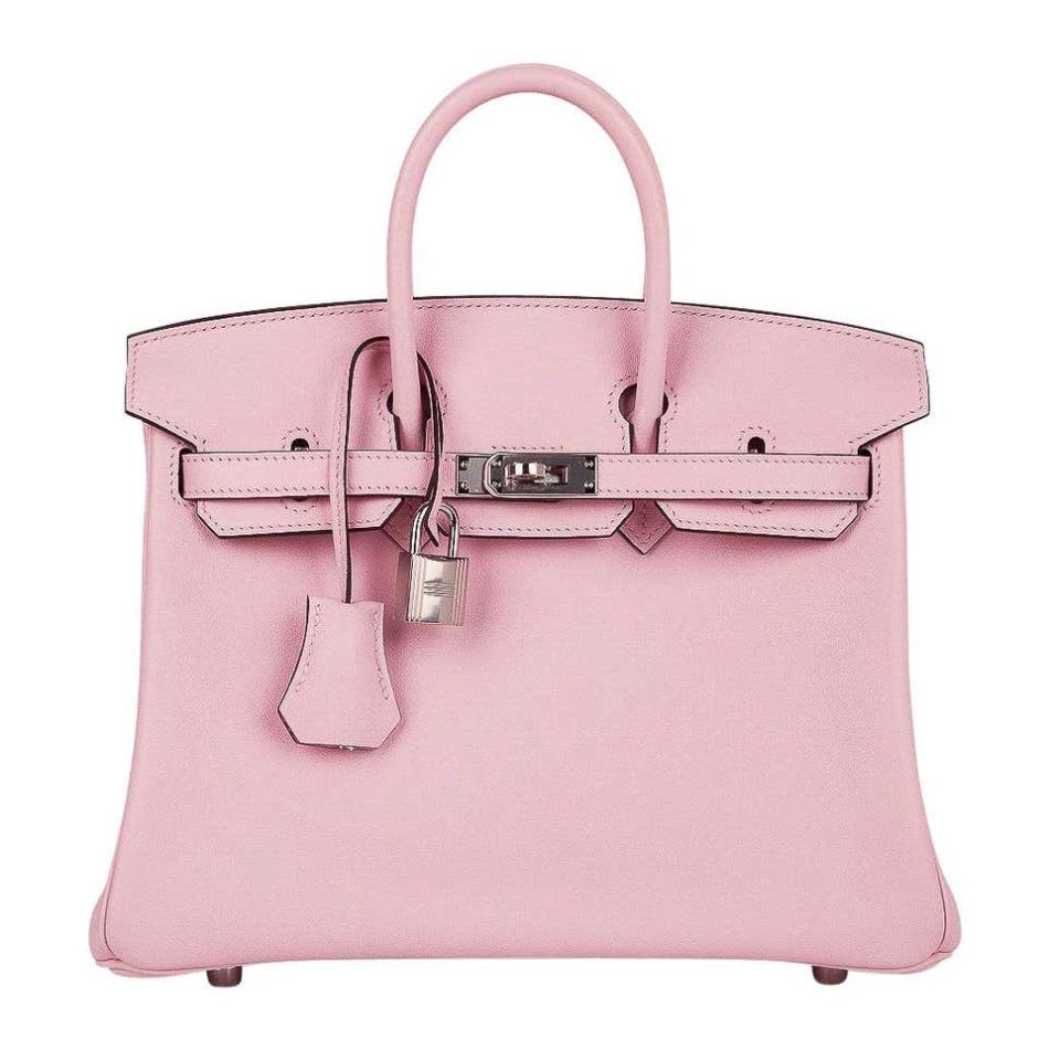 Hermès Birkin 25 Bag in Rose Sakura Palladium Swift Leather