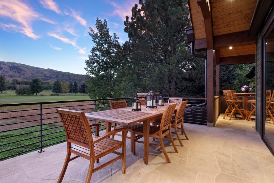 Betsy Shiverick's outdoor dining room in Aspen