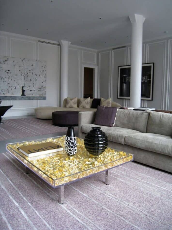 Yves Klein monogold table