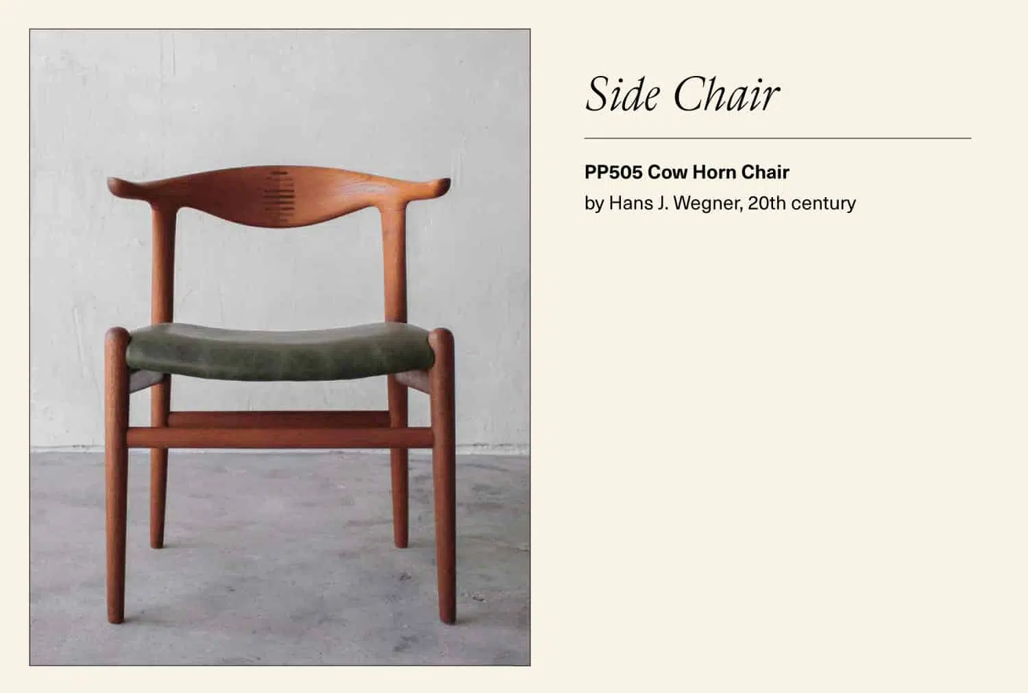 PP505 cow horn side chair