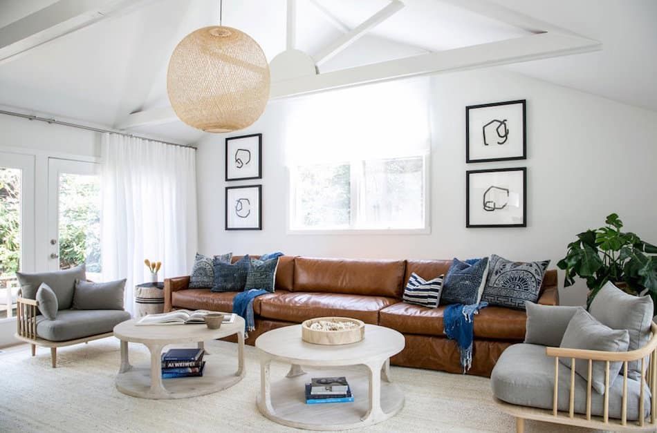 East Hampton living room by Chago & Co.