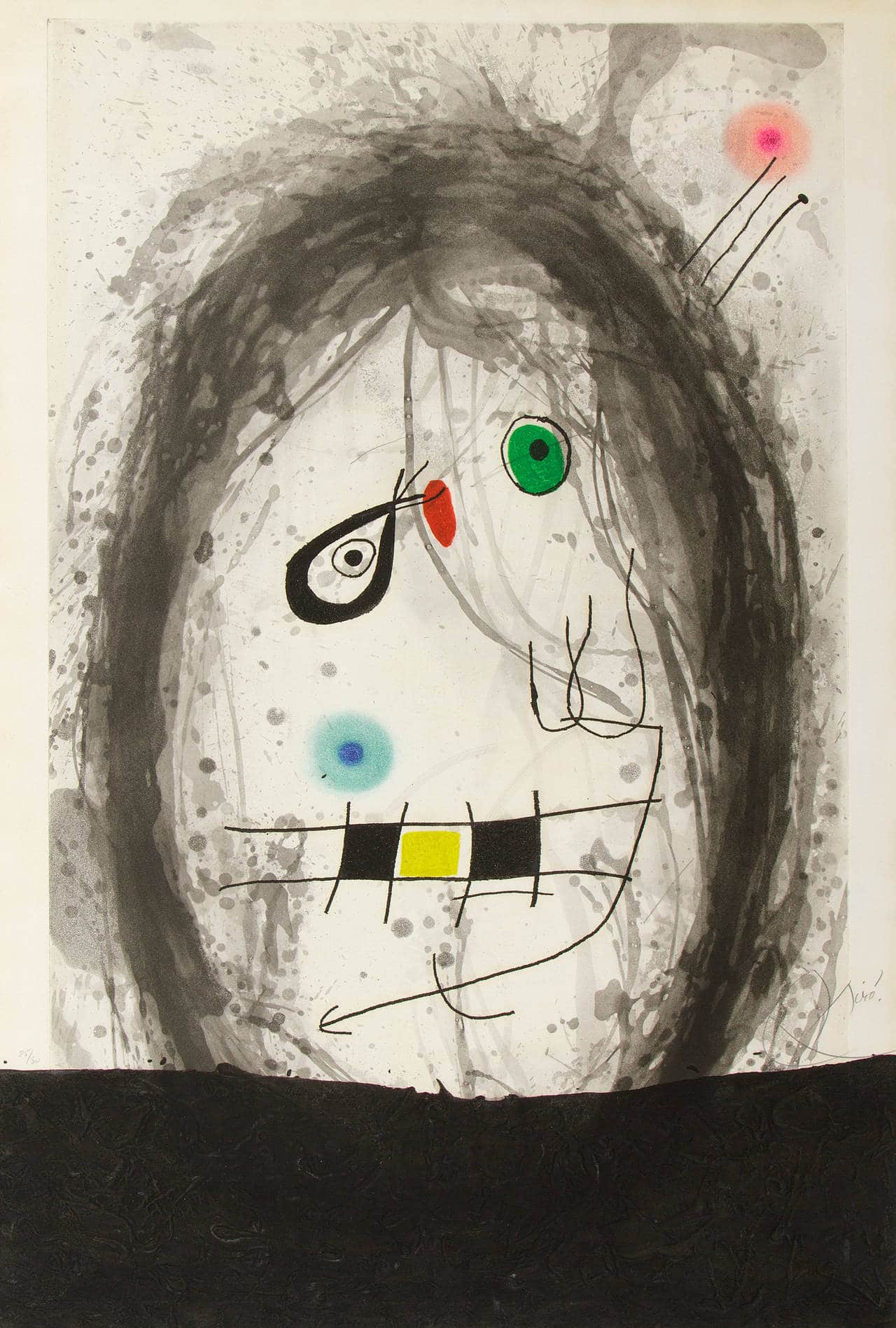 L'Exile Noir, 1969, by Joan Miró