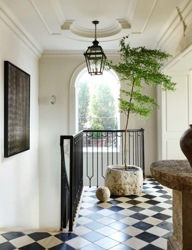 Foyer of a New York City home designed by Jeremiah Brent