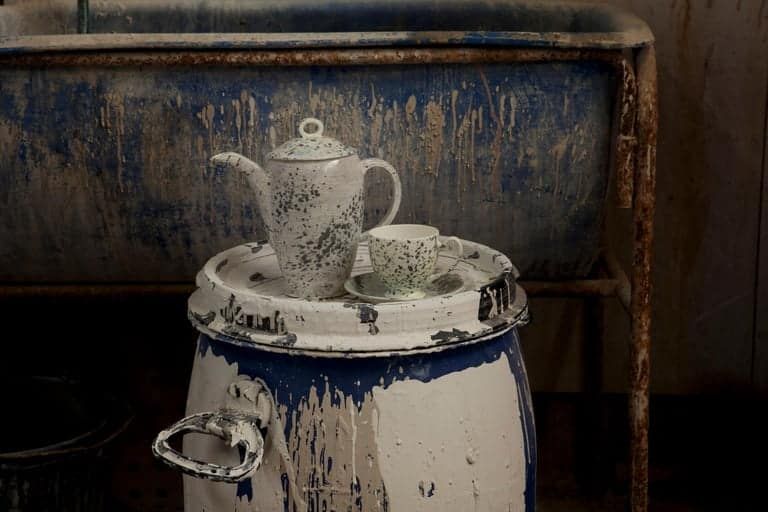 1882 Ltd. teapot, saucer and mug