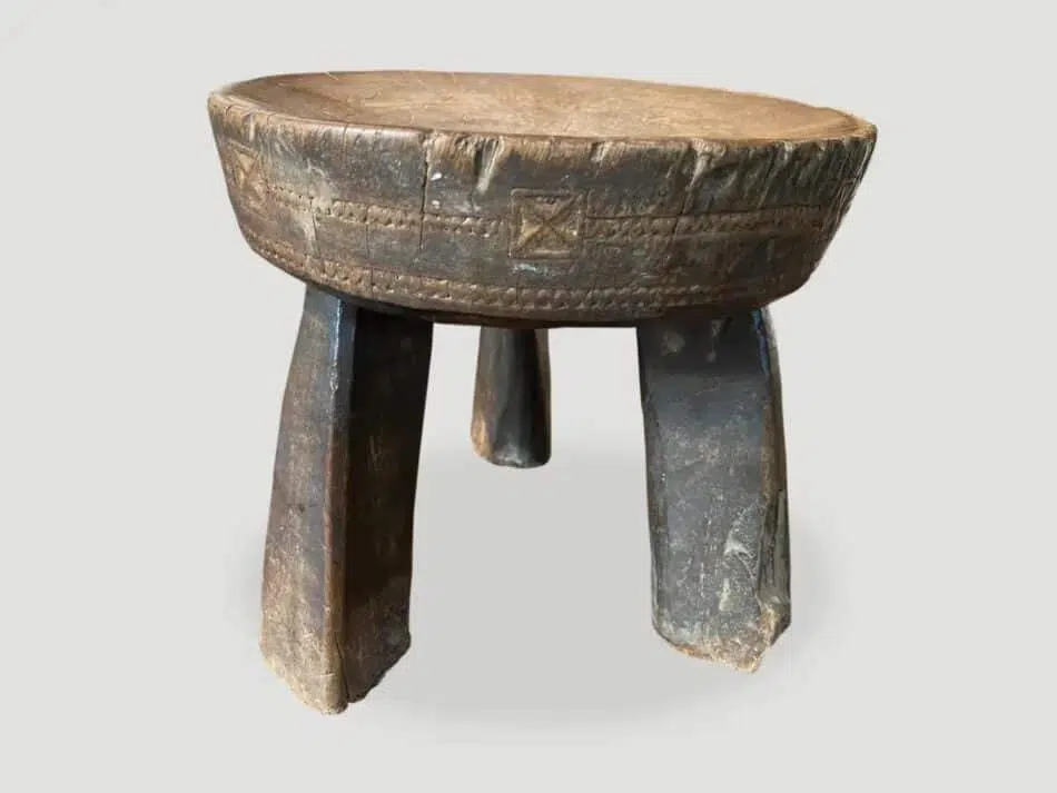 African stool or side table, Early 20th Century, offered by Andrianna Shamaris