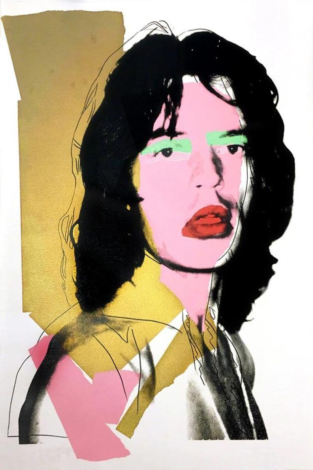 Mick Jagger screenprint, 1970s, by Andy Warhol