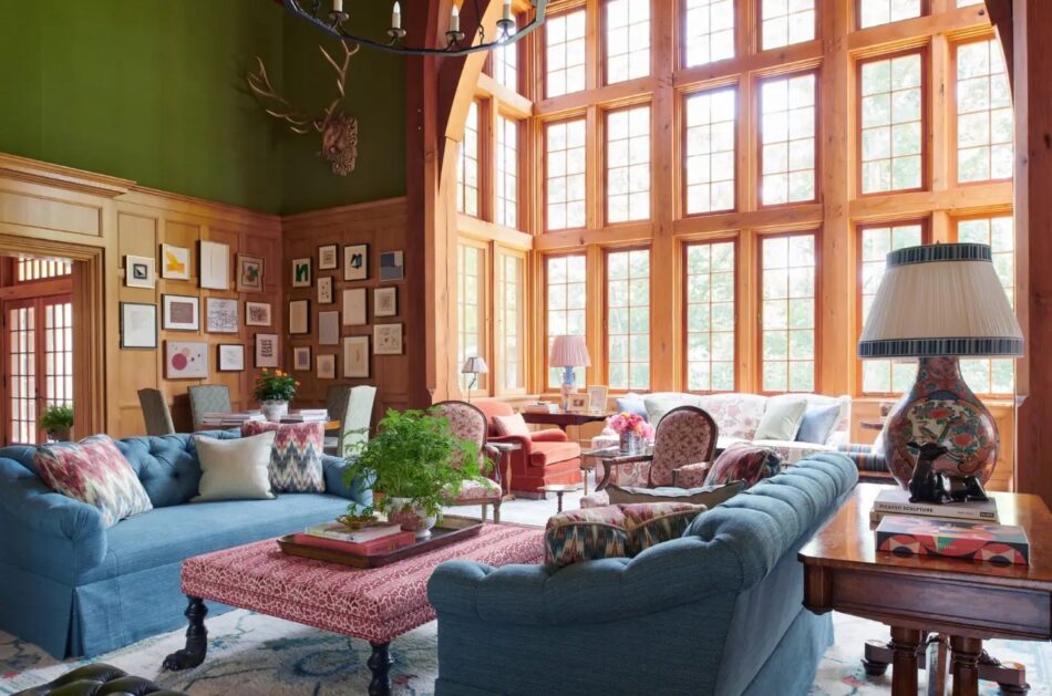 Houston living room designed by Ann Wolf
