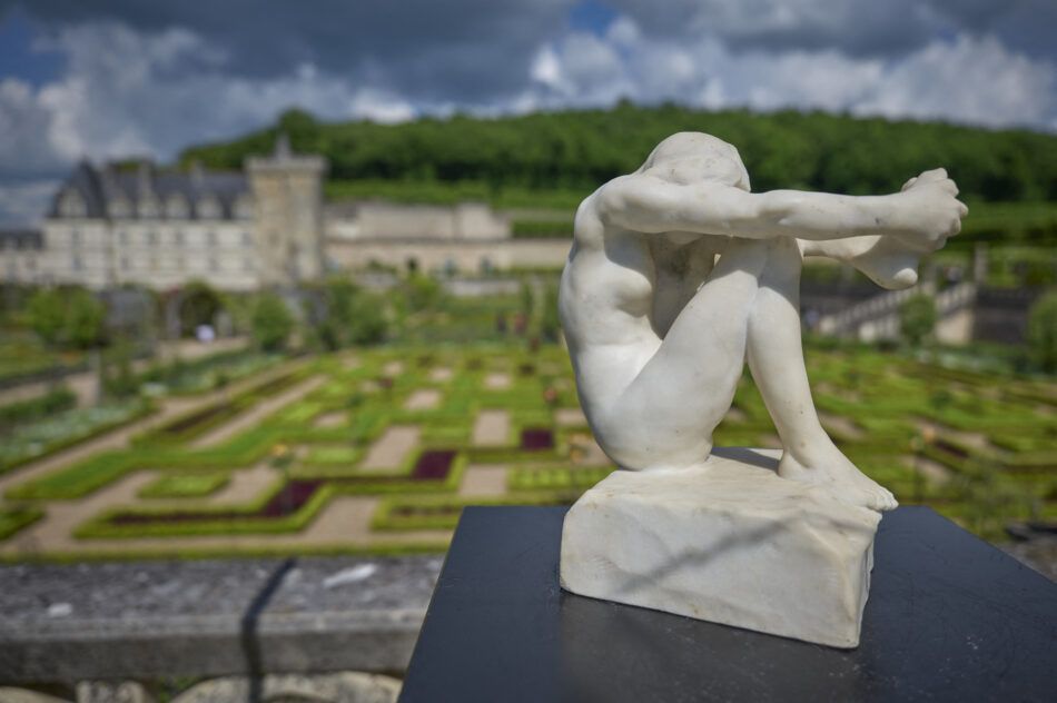 A marble sculpture by French sculptor Auguste Rodin entitled "Le Desepsoir" (The Despair)