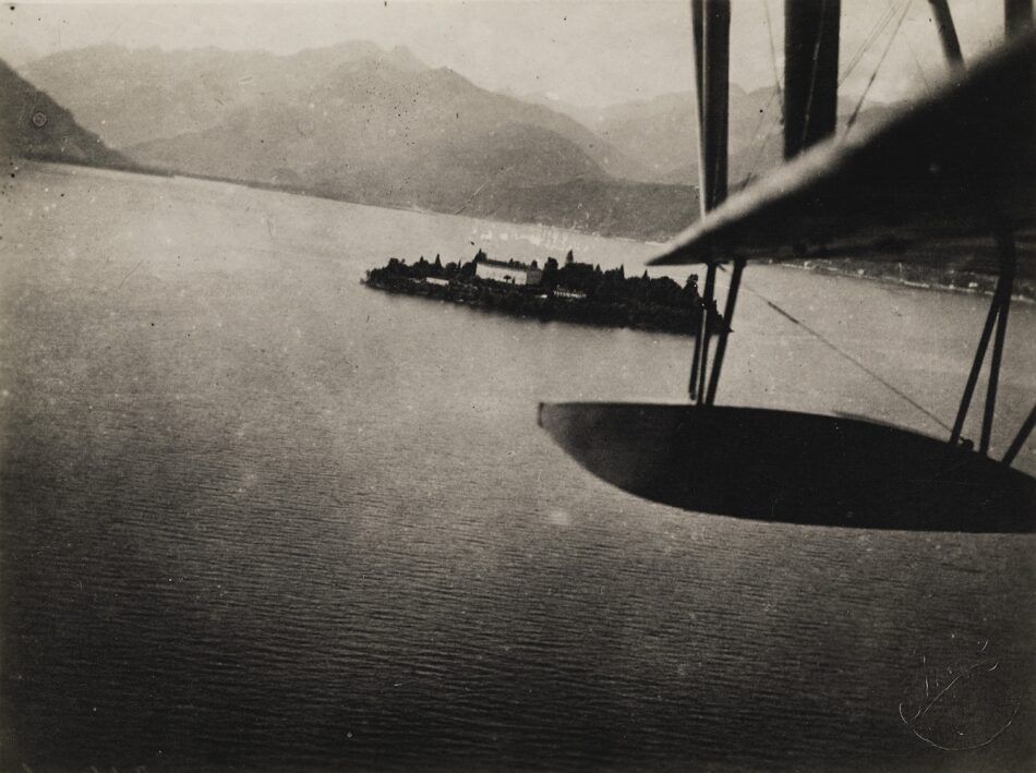 Aerial View of Lake Maggiore, 1925, by Fedele Azari, 