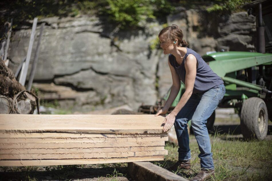 New York Heartwoods founder Megan Offner hard at work.