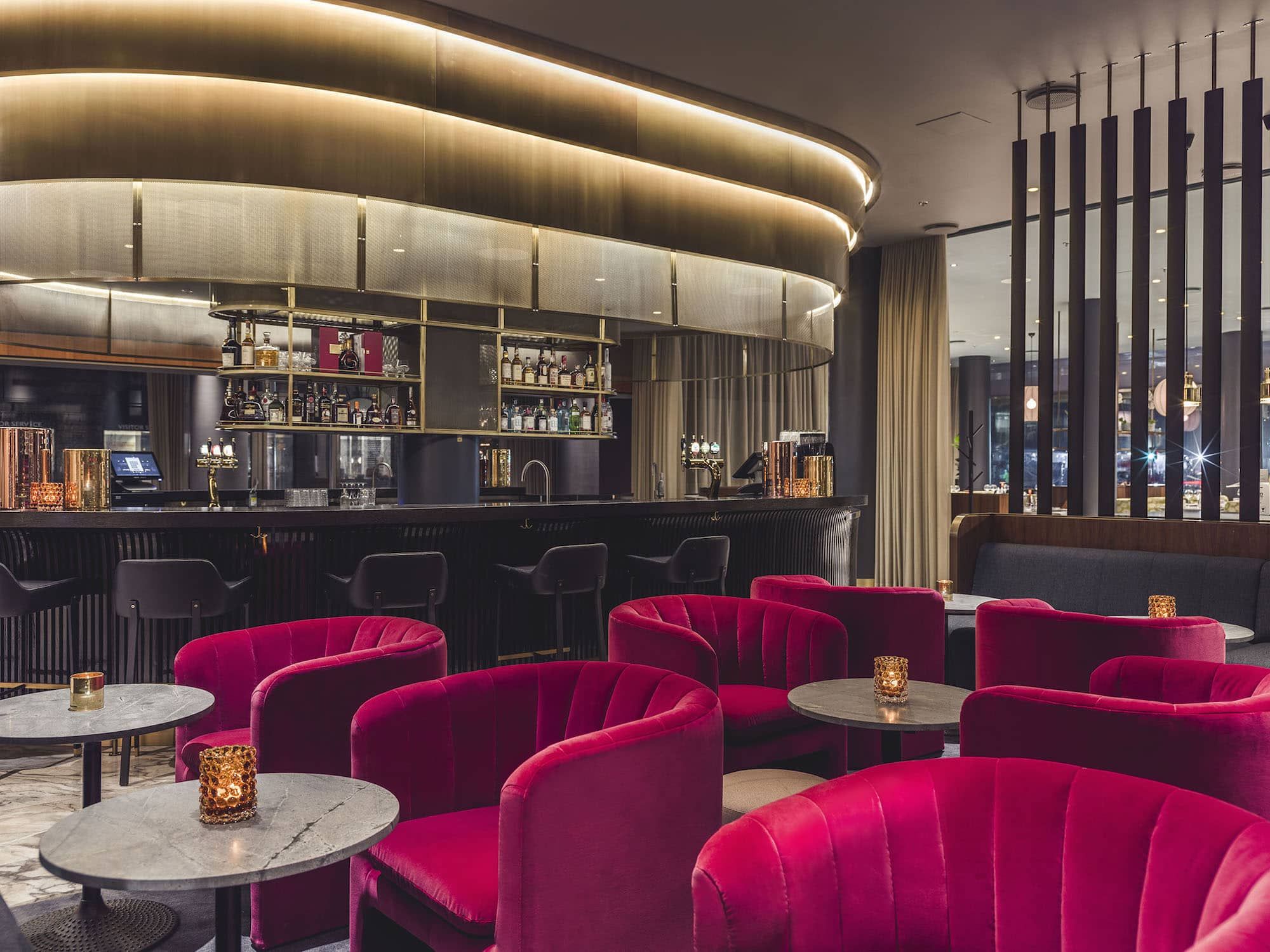 The Café Royal bar of the Radisson Blu Royal Hotel in Copenhagen designed by Arne Jacobsen