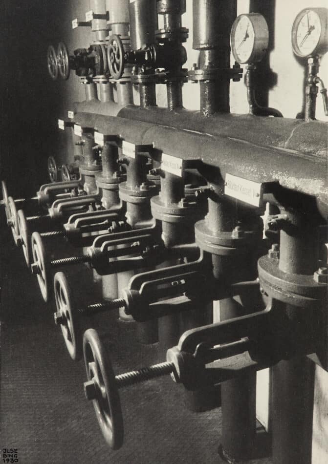 Heating Pipes in Basement, 1930 by Ilse Bing