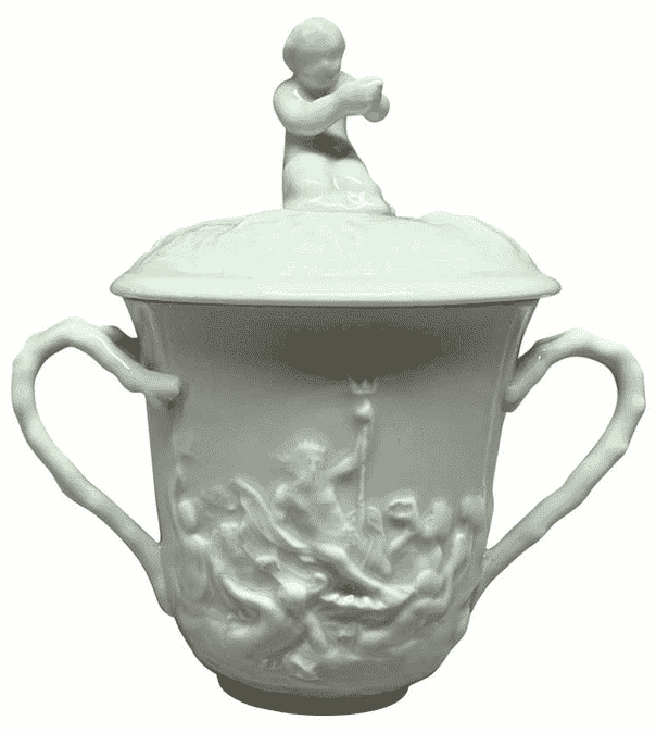 White Nautical Pot de Creme Cup, late 19th century