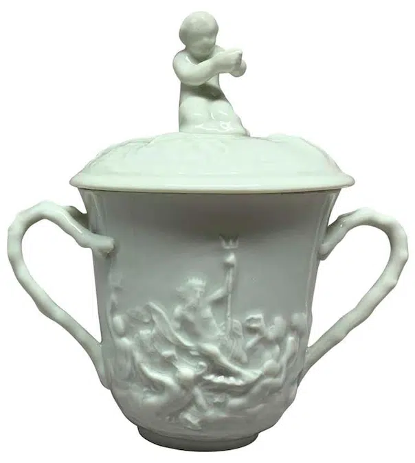 White Nautical Pot de Creme Cup, late 19th century