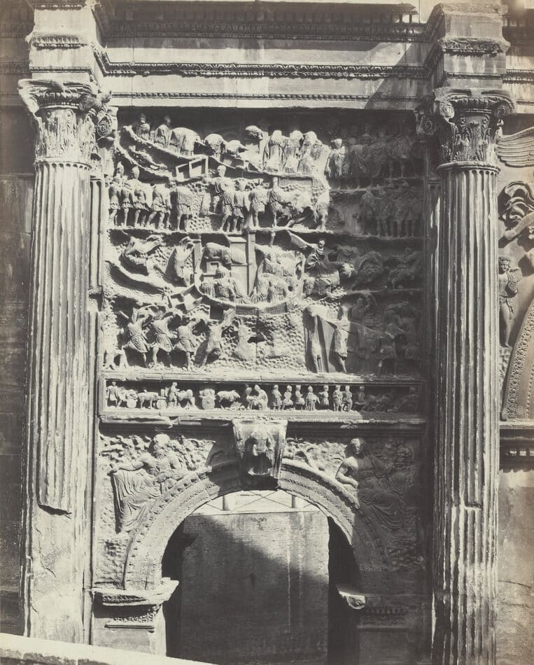 Arch of Constantine in Rome, 1860s, by the Bisson brothers