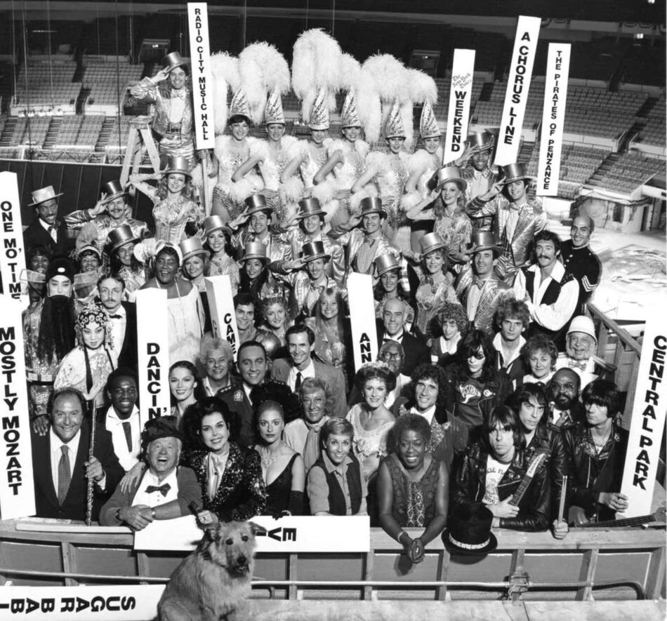 Jack Mitchell's famous New York Times photo of Broadway stars at the 1980 Democratic National Convention