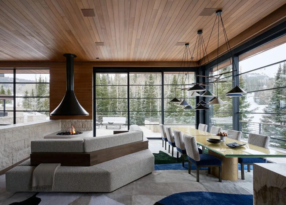 Dining area of a Park City, Utah, house designed by CLB Architects