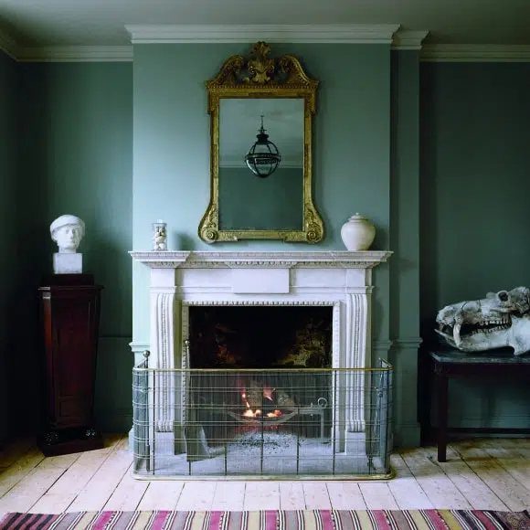 An early George III–style mantel carved from Bath stone