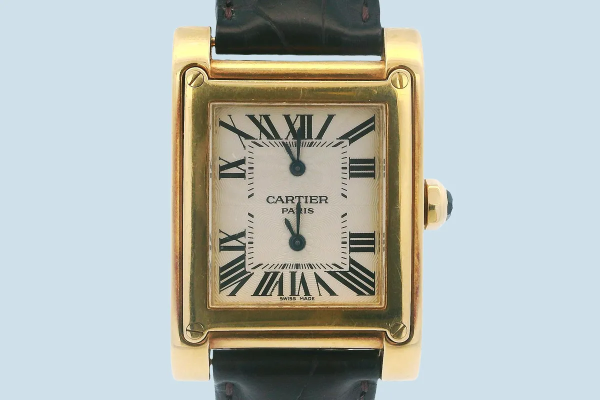 This Cartier Tank Watch Shows Two Time Zones with Singular Style