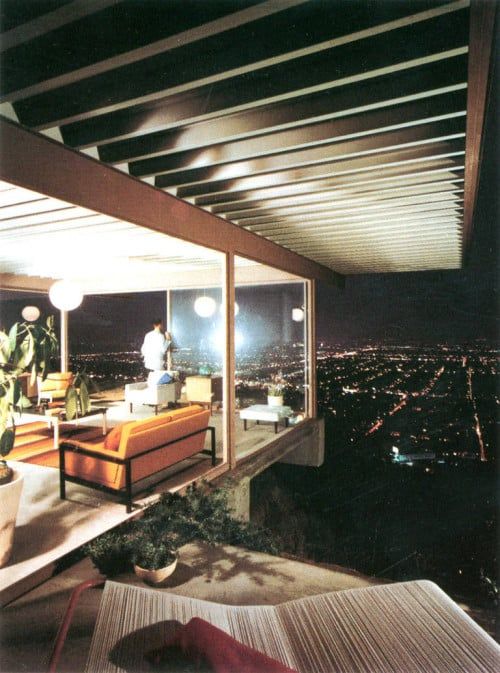 Glowing glass orbs figure prominently in Julius Shulman's "Case Study House #22, Los Angeles, CA, 1960" offered by Yancey Richardson Gallery.
