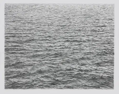 Drypoint Ocean Surface, Vija Celmins, 1983. 