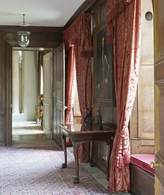 Light pouring into the back hall of a 17th-century house in Northamptonshire