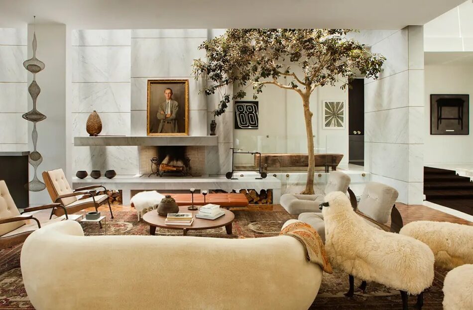 The living room of a Beverly Hills home by Clements Design
