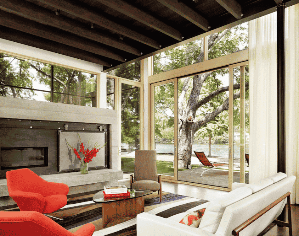 Lake Austin living room by Fern Santini