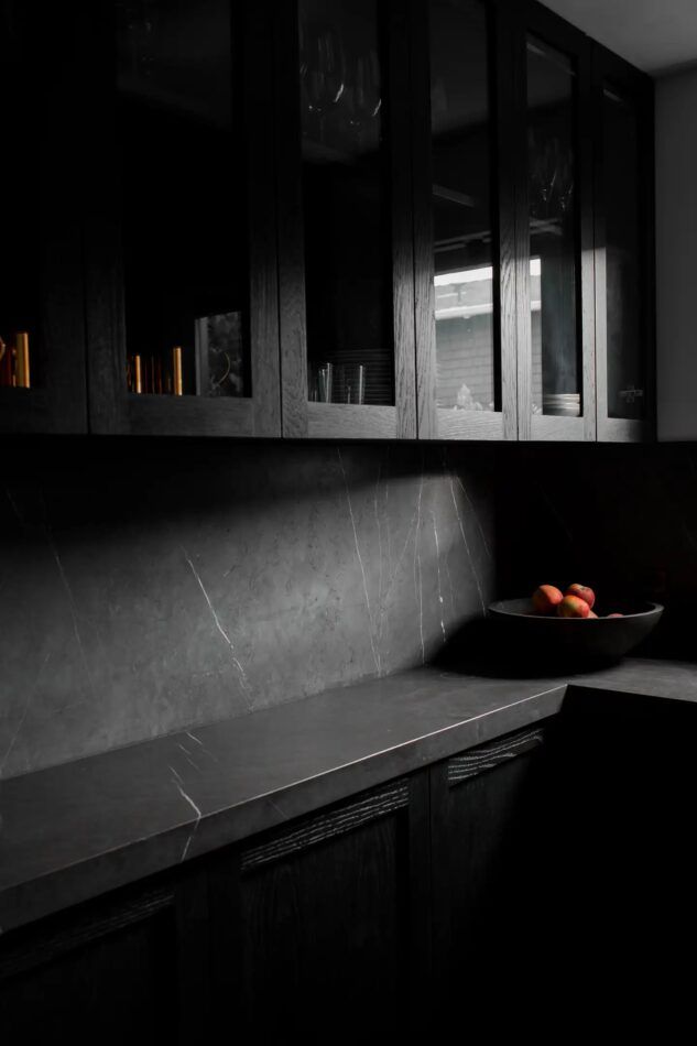 A black kitchen by interior designer Courtney Applebaum