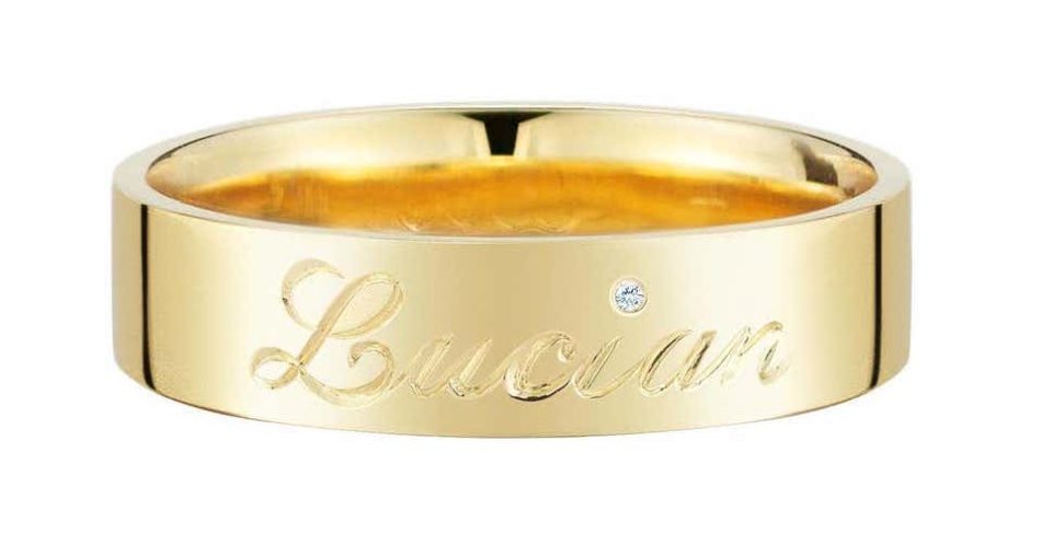 18 Karat Gold Solid Comfort Fit Band with Custom Engraving