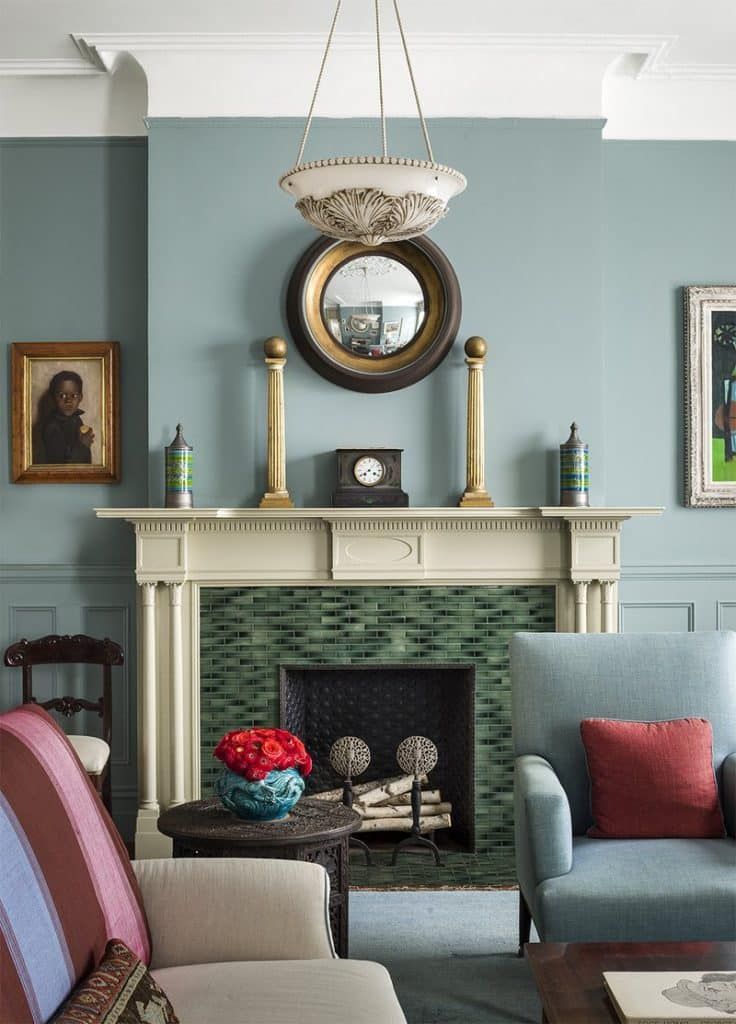 living room fireplace by Sheila Bridges