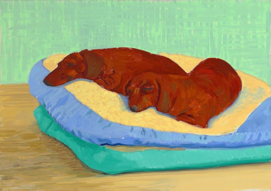 Dog Painting 19, 1995, by David Hockney