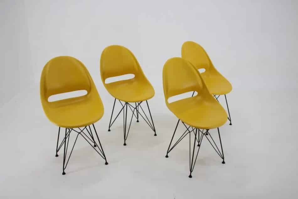 Miroslav Navratil for Vertex set of four fiberglass chairs