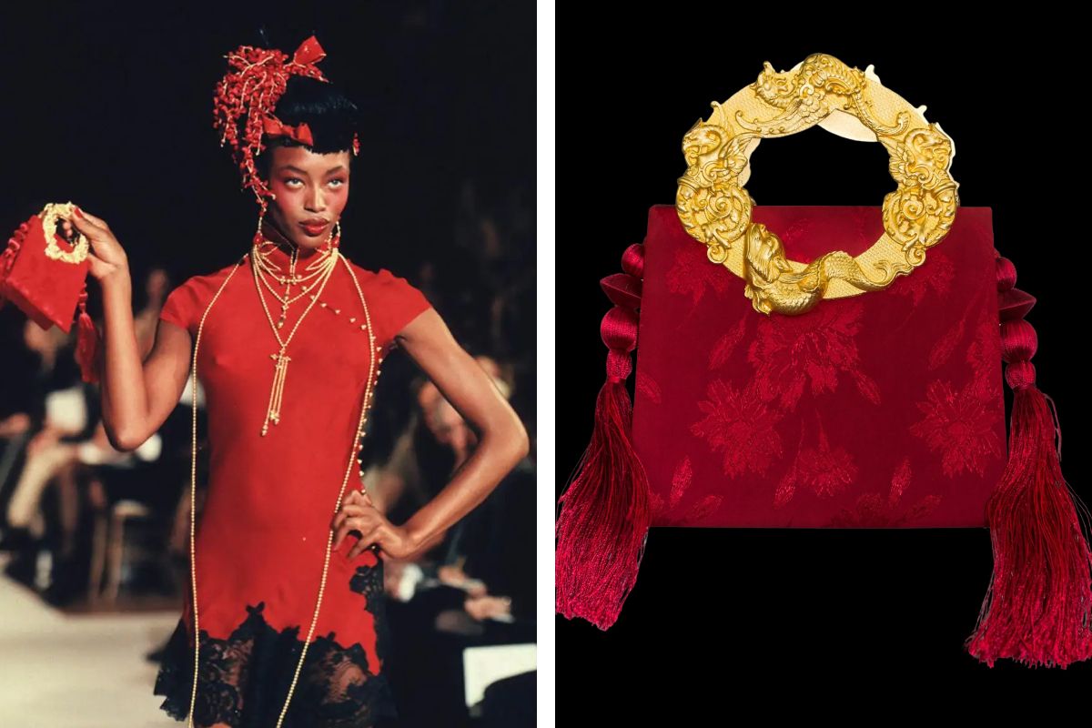 John Galliano for Dior 1997 red handbag