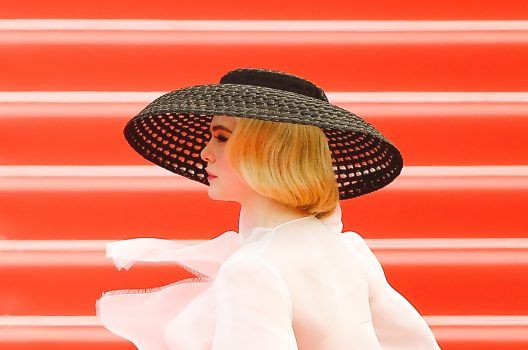 Elle Fanning in Dior hat