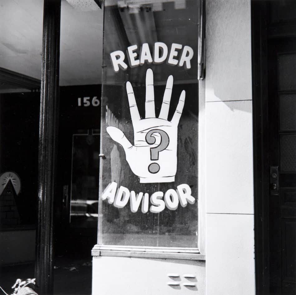 Palmistry Sign, 1962, by Walker Evans