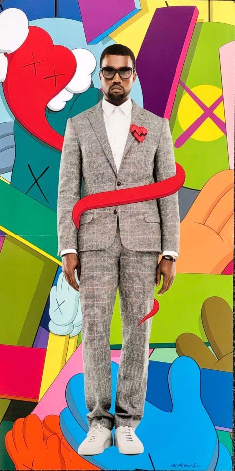 KAWS artwork from the Kanye West album 808s & Heartbreak, 2008, offered by Lot 180