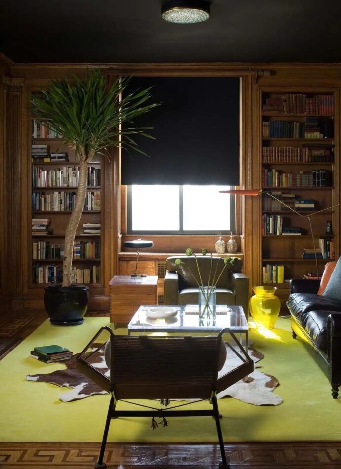 The library of a Manhattan apartment designed by Fawn Galli
