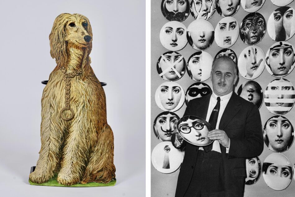 Fornasetti Afghan hound umbrella stand