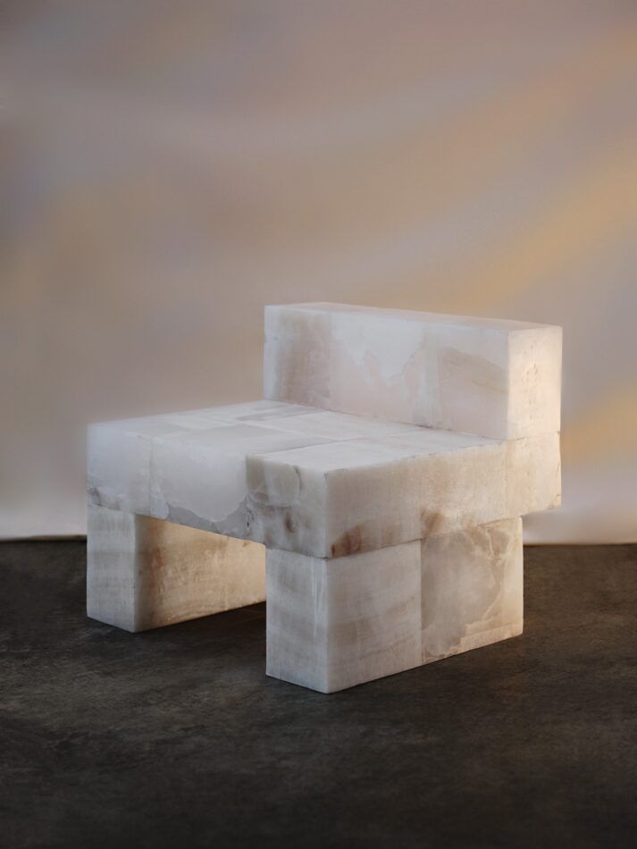 A chair by Pietro Franceschini at the Galerie Philia exhibition "Materia Perpetua"