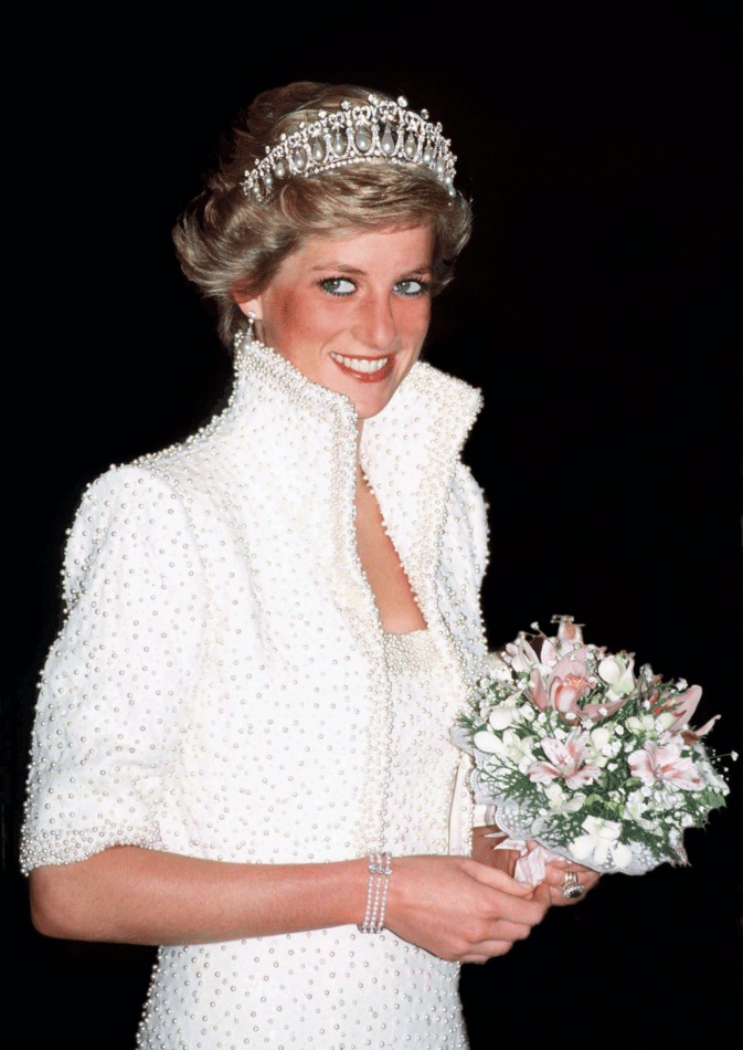 Princess Diana in lover's knot tiara