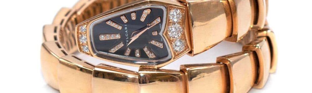 Bulgari Serpenti watch in rose gold