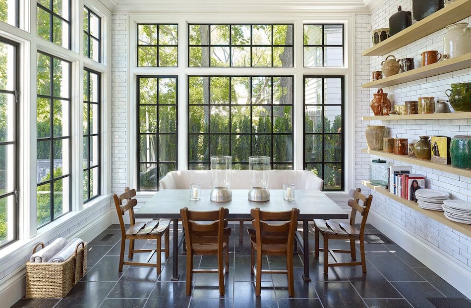 Kitchen designed by David Kleinberg and Martin Sosa for a house in Sag Harbor