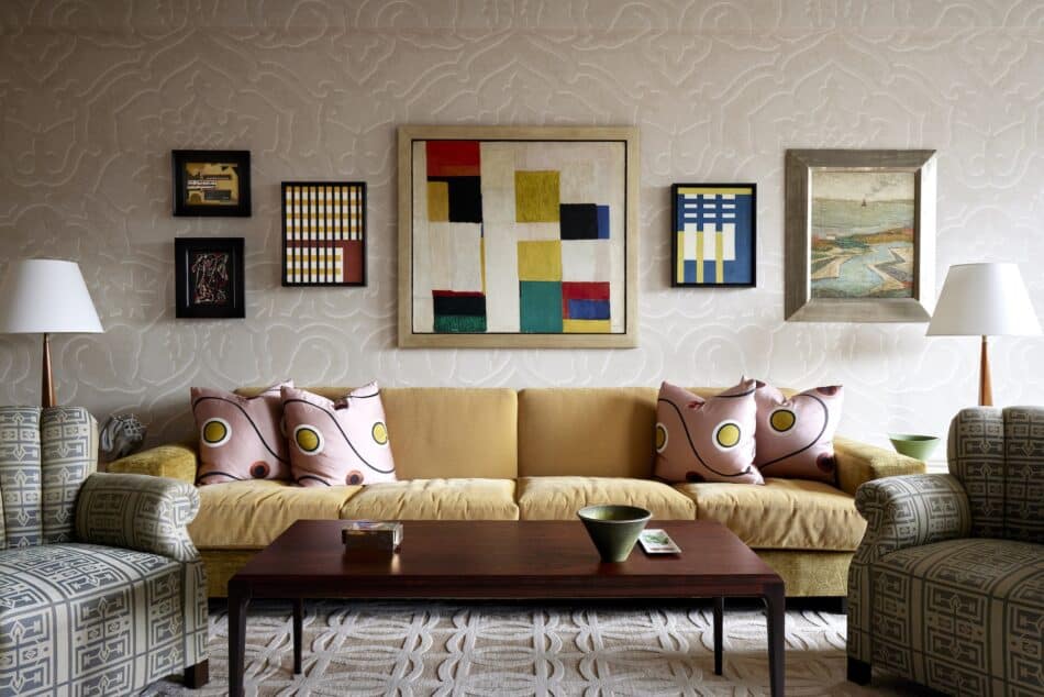 New York City living room designed by Robert Couturier