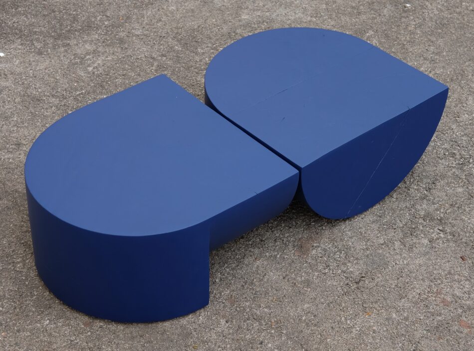 Two Henrick Ødegaard Para 01 Side Tables in Norway Spruce blue