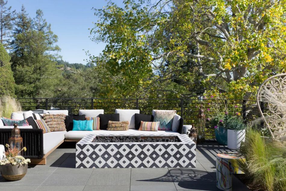 Mill Valley, California, terrace designed by HSH Interiors