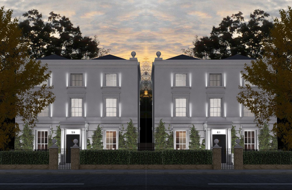 A rendering of 59 and 61 Hamilton Terrace, the site of Holiday House London