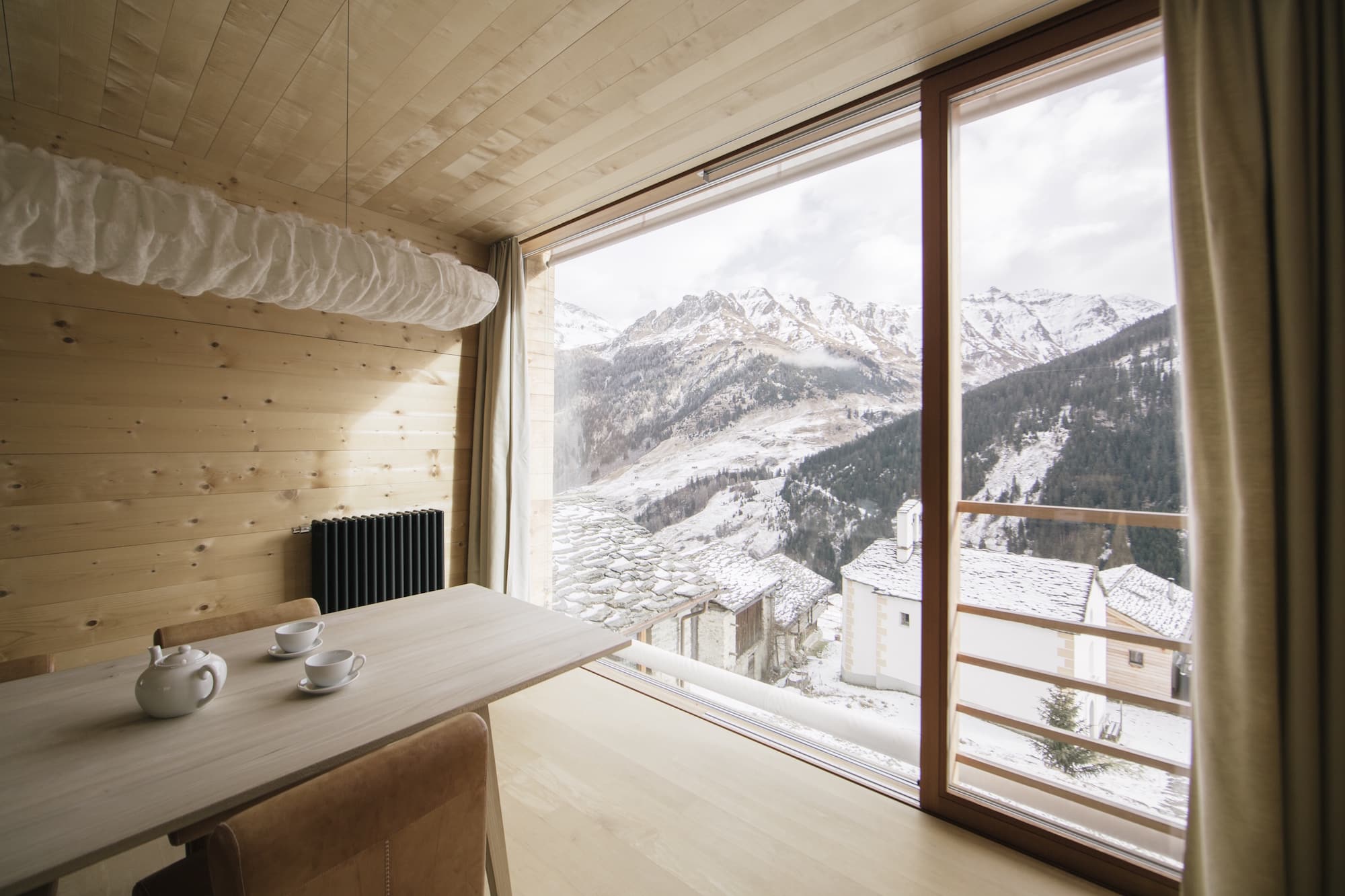 Only Peter Zumthor could make a spartan pine interior look this luxe.