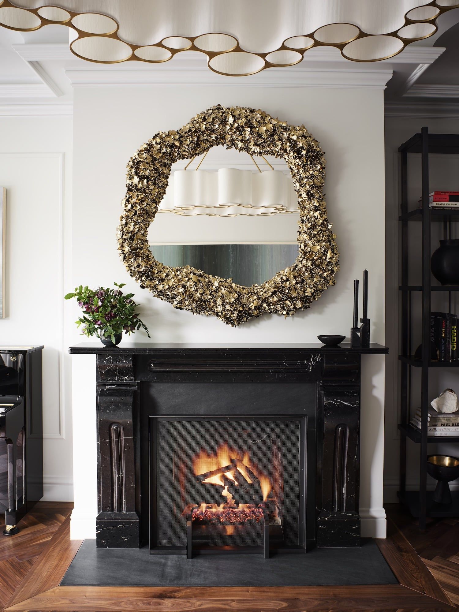 Holiday at Home: Nicole Hollis Brings Sparkle to Modern Mantels in San Francisco
