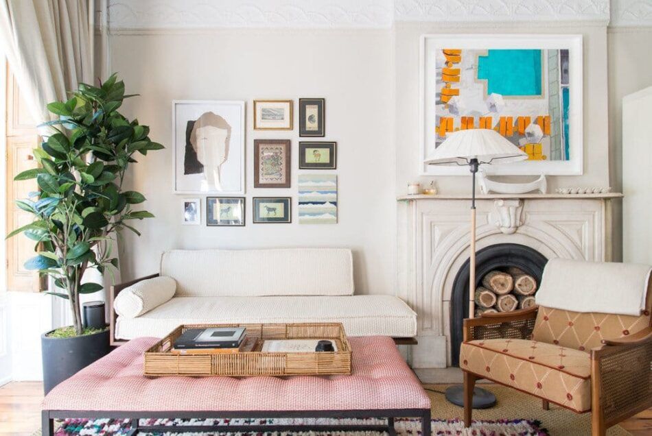 A Brooklyn, New York, living room designed by Louisa G. Roeder